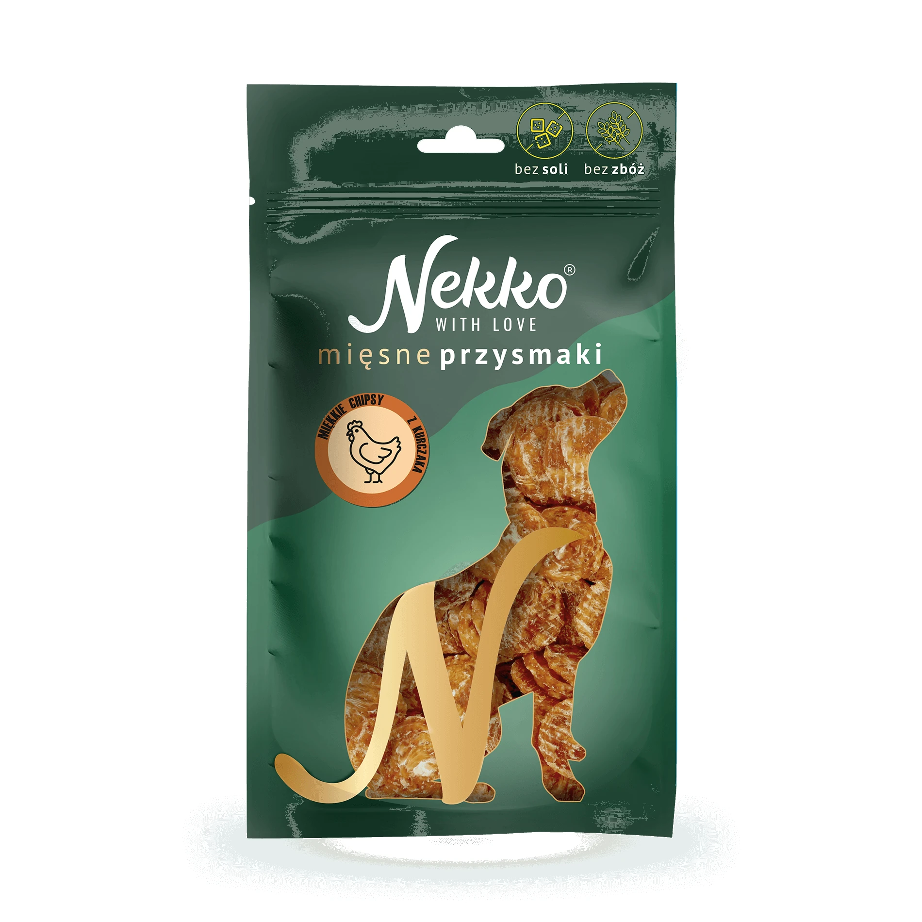 Nekko Przysmak Pies chipsy z kurczaka miękkie 80g
