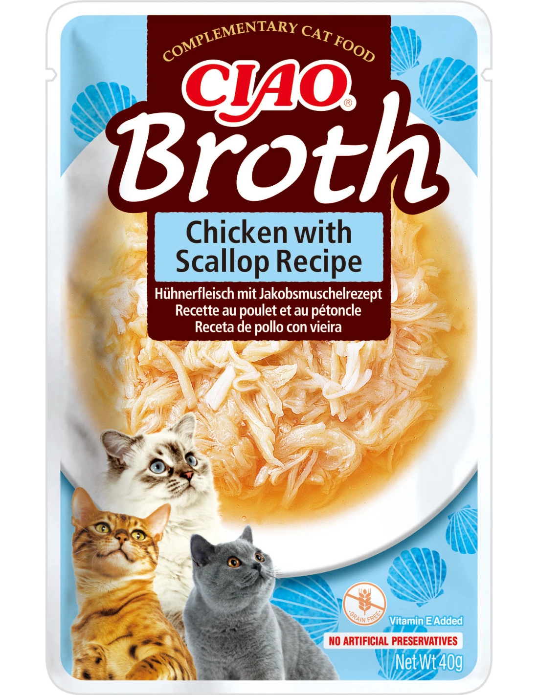Inaba Ciao Cat Broth kurczak małże 40g