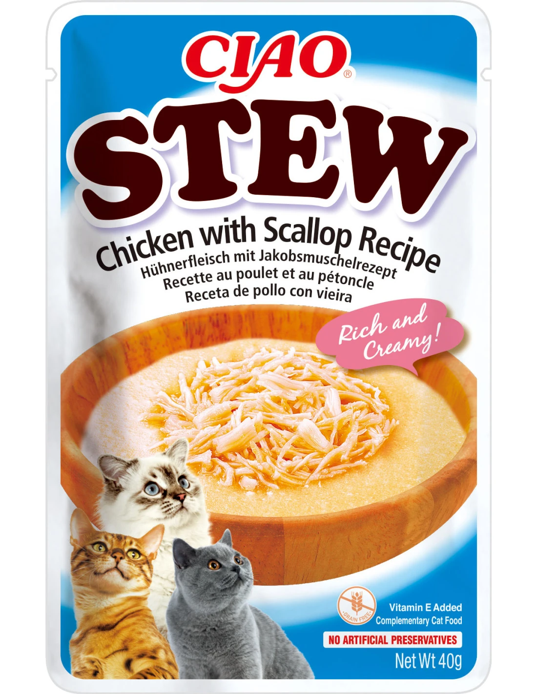 Inaba Ciao Cat Stew kurczak małże 40g