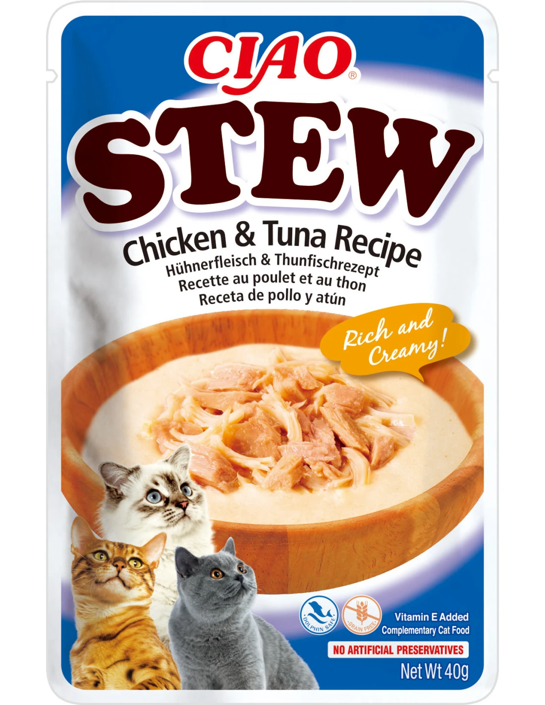 Inaba Ciao Cat Stew kurczak tuńczyk 40g