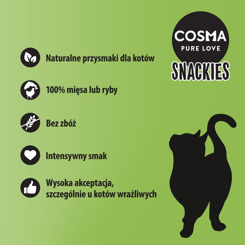 Cosma Original Snackies łosoś 21g - przysmaki dla kotów