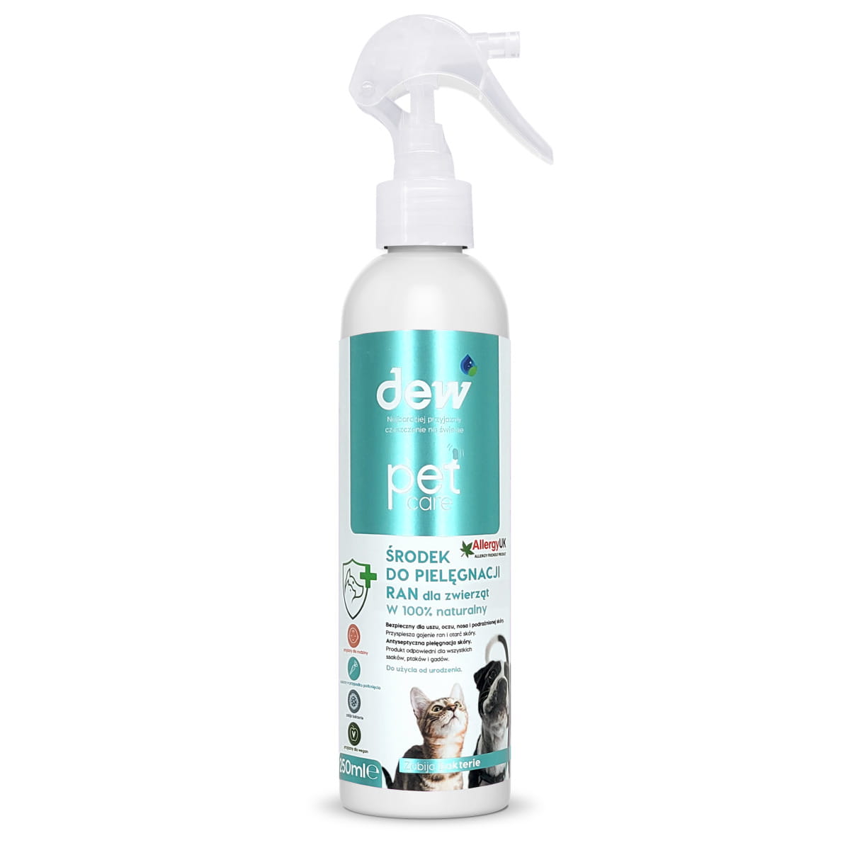 Dew Pet środek do pielęgnacji ran dla psów i kotów 250 ml