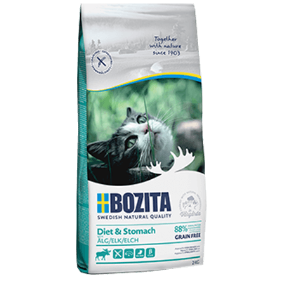 Bozita GF Diet&Stomach z łosiem bez zbóż 400g - sucha karma dla kotów wrażliwych