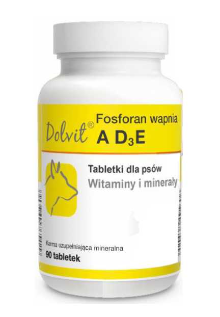 Dolfos Dolvit Fosforan wapnia AD3E (witaminy i minerały) - tabletki dla psów