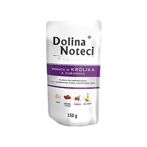 Dolina Noteci Królik z żurawiną 150g/500g - mokra karma dla psów