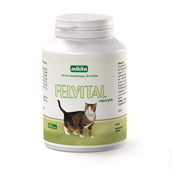 Mikita Felvital + Tauryna tabletki dla kotów na kondycję i wzrok (100 tabletek)
