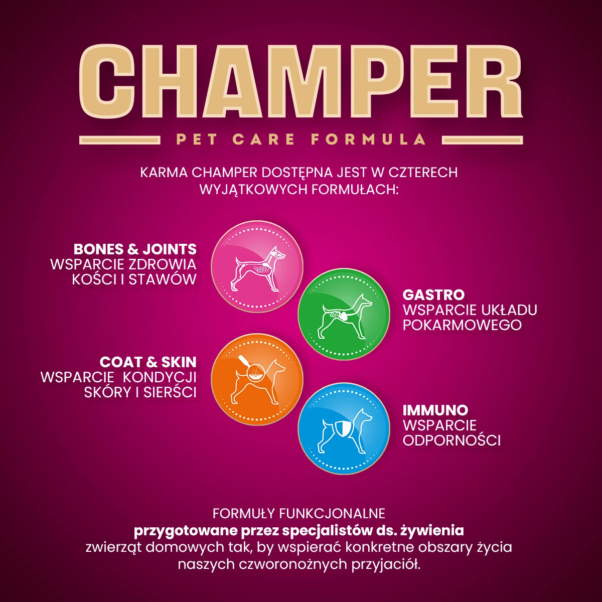 Champer Immuno mono łosoś 400g - mokra karma dla psów