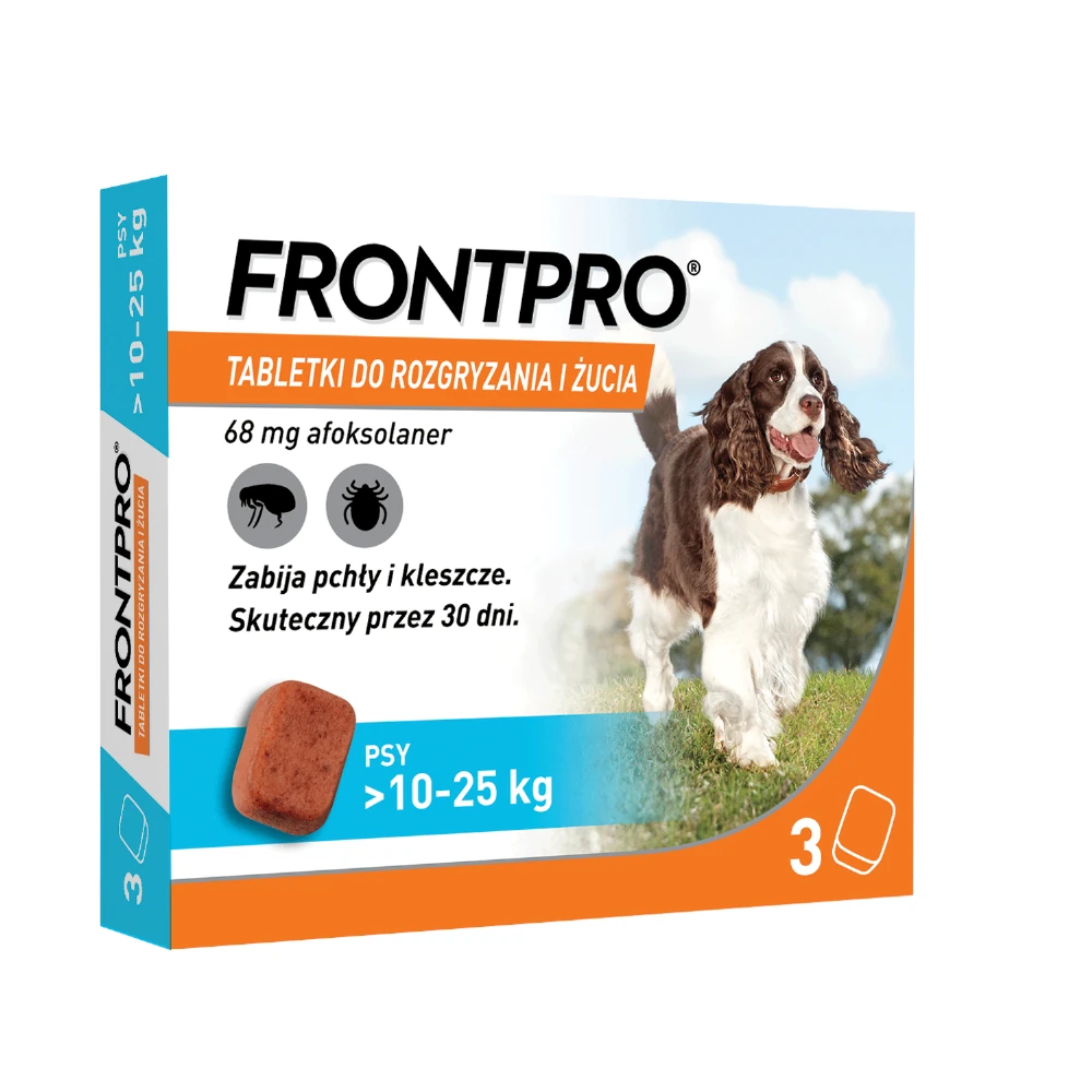 Frontpro L (>10-25kg) tabletki na pchły i kleszcze dla psów