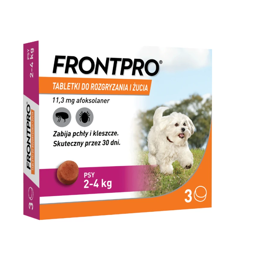 Frontpro S (>2-4kg) tabletki na pchły i kleszcze dla psów
