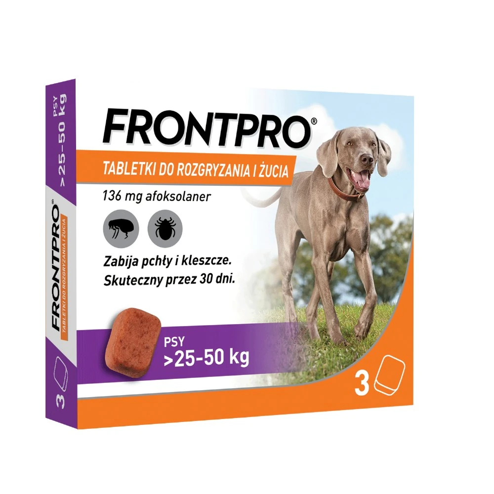 Frontpro XL (>25-50kg) tabletki na pchły i kleszcze dla psów