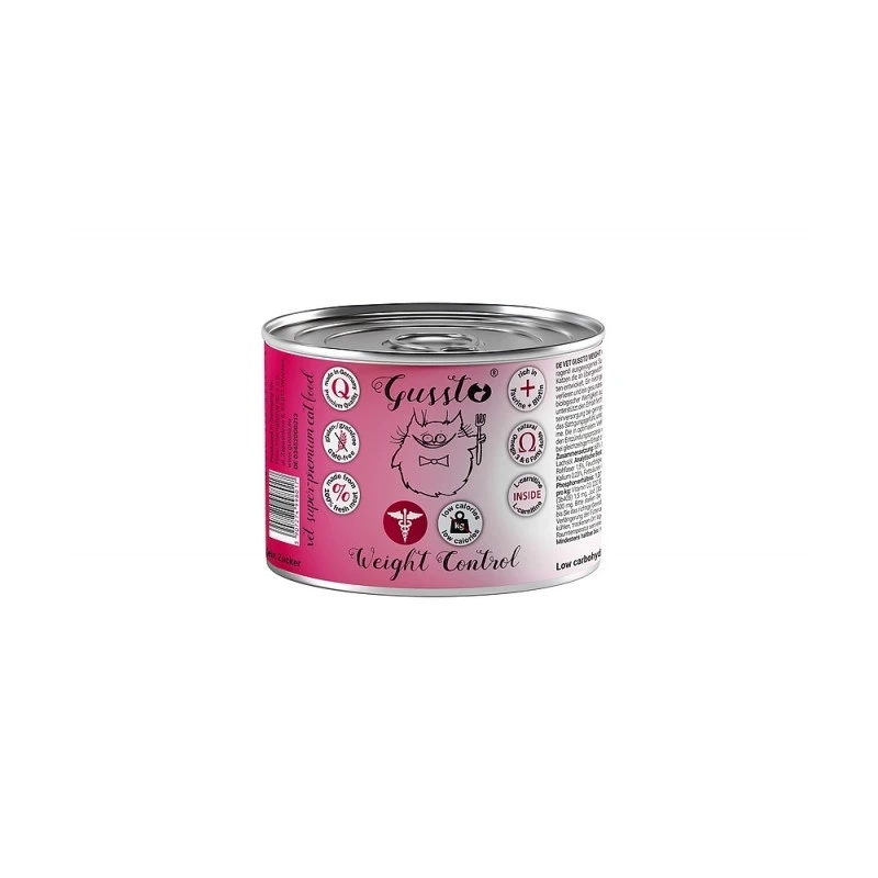 Gussto Weight Control puszka 200g - dietetyczna mokra karma dla kotów