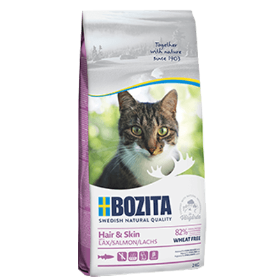 Bozita Hair&Skin z łososiem bez pszenicy 400g - sucha karma dla kotów na skórę i sierść
