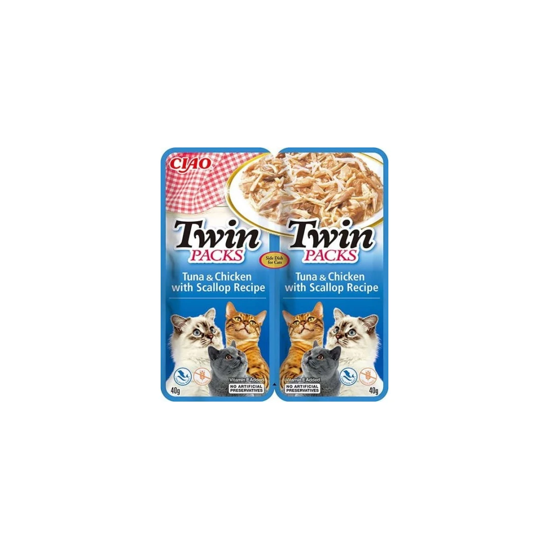 Inaba Ciao Cat Twin Packs kurczak małże 2x40g