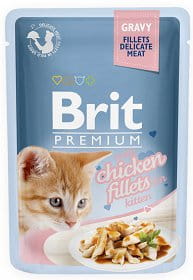 Brit Care Kitten Premium kurczak w sosie saszetka 85g - mokra karma dla kociąt