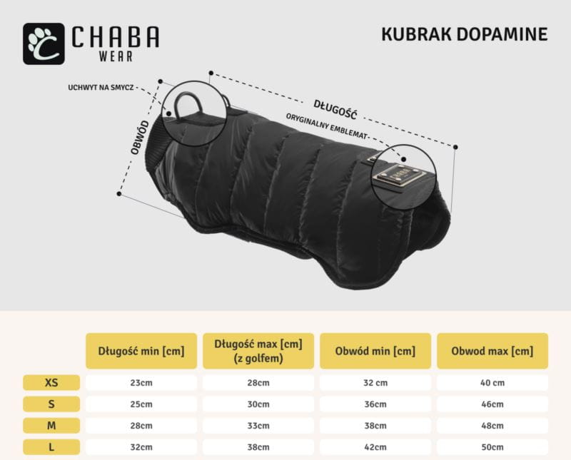 Chaba Kubrak Dopamine czarny - ubranka dla psów