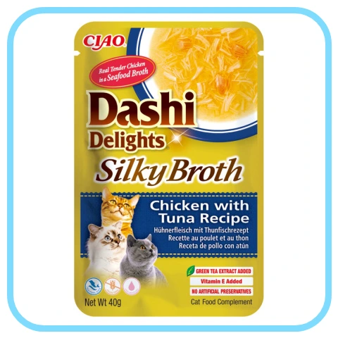 Inaba Dashi Cat Delights Silky kurczak tuńczyk 40g