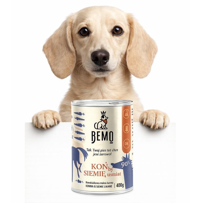 Bemo Koń by Siemię uśmiał 400g - mokra karma dla psów