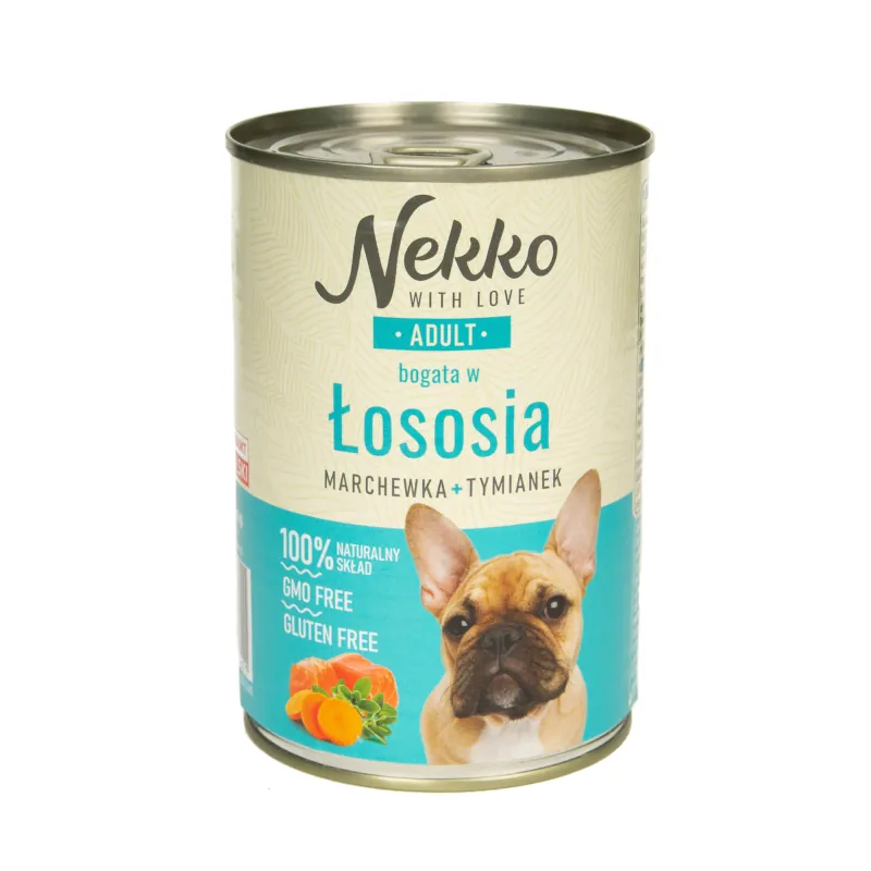 Nekko adult łosoś puszka 400g/800g - mokra karma dla psów
