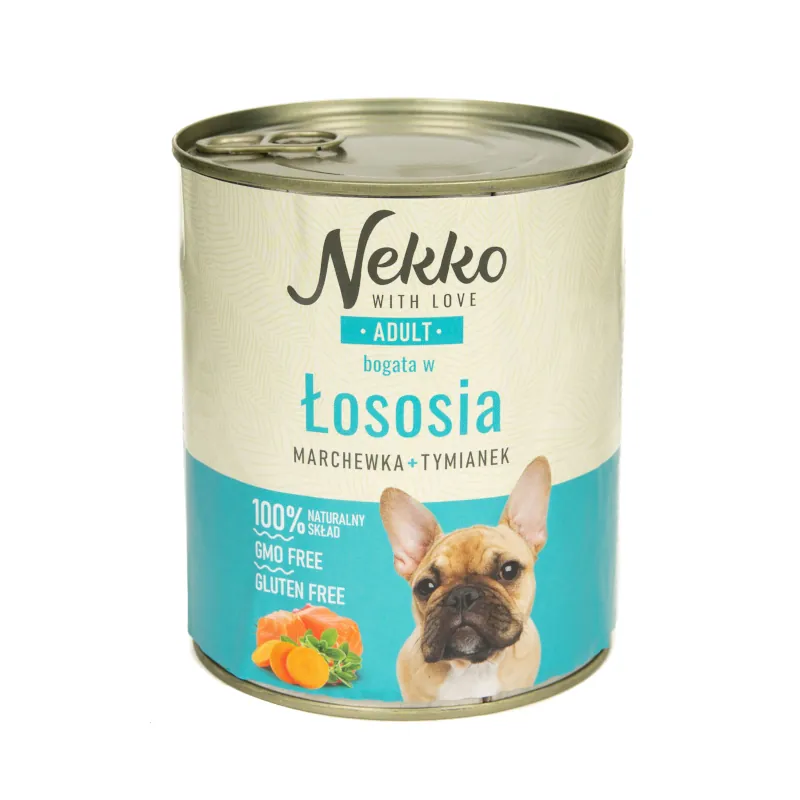 Nekko adult łosoś puszka 400g/800g - mokra karma dla psów