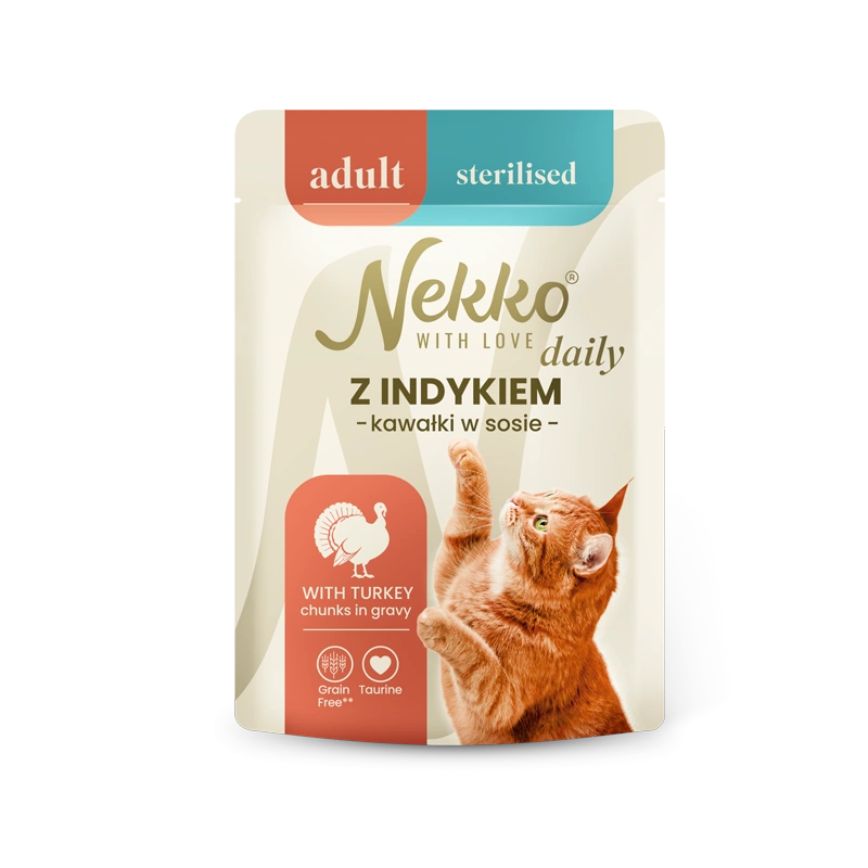 Nekko Daily indyk dla sterylizowanych - saszetka w sosie 85g