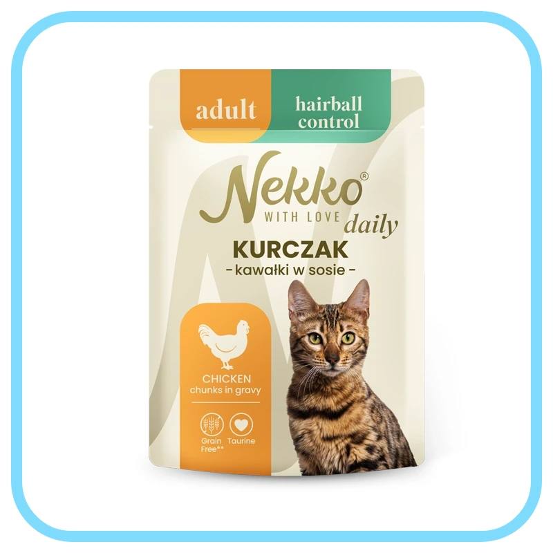 Nekko Daily kurczak hairball - saszetka w sosie 85g