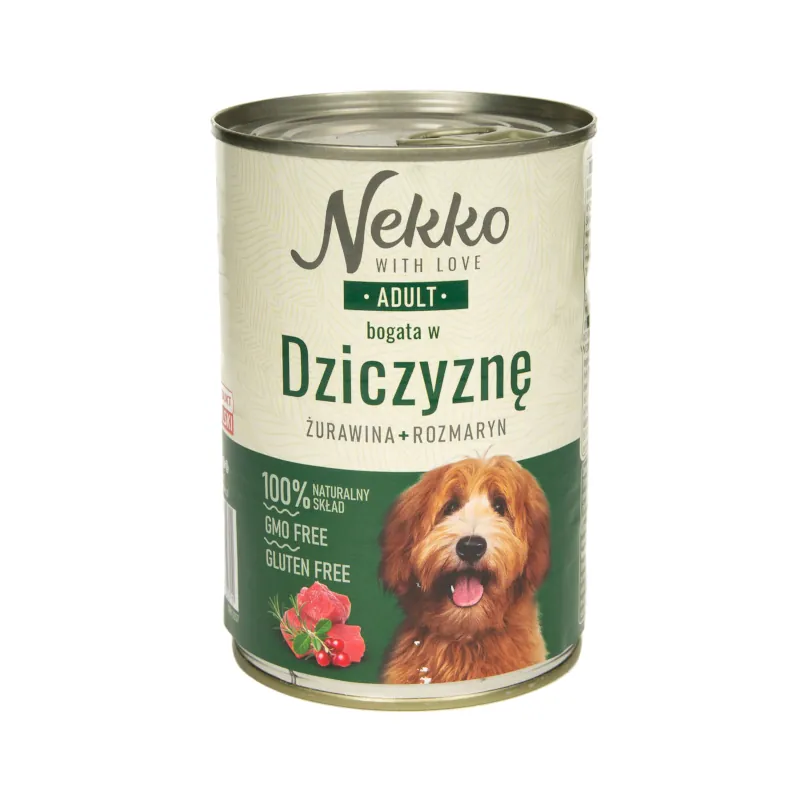 Nekko adult dziczyzna puszka 400g/800g - mokra karma dla psów