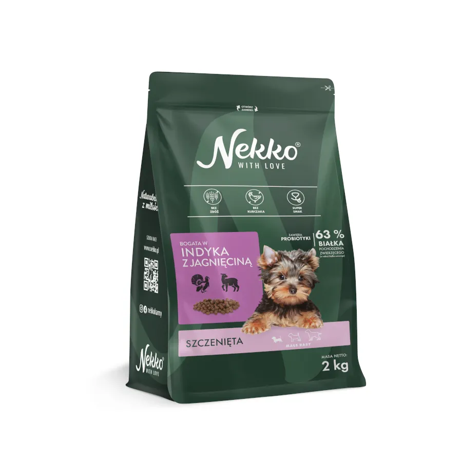 Nekko Puppy MINI indyk jagnięcina 2kg/9kg - sucha karma dla szczeniąt