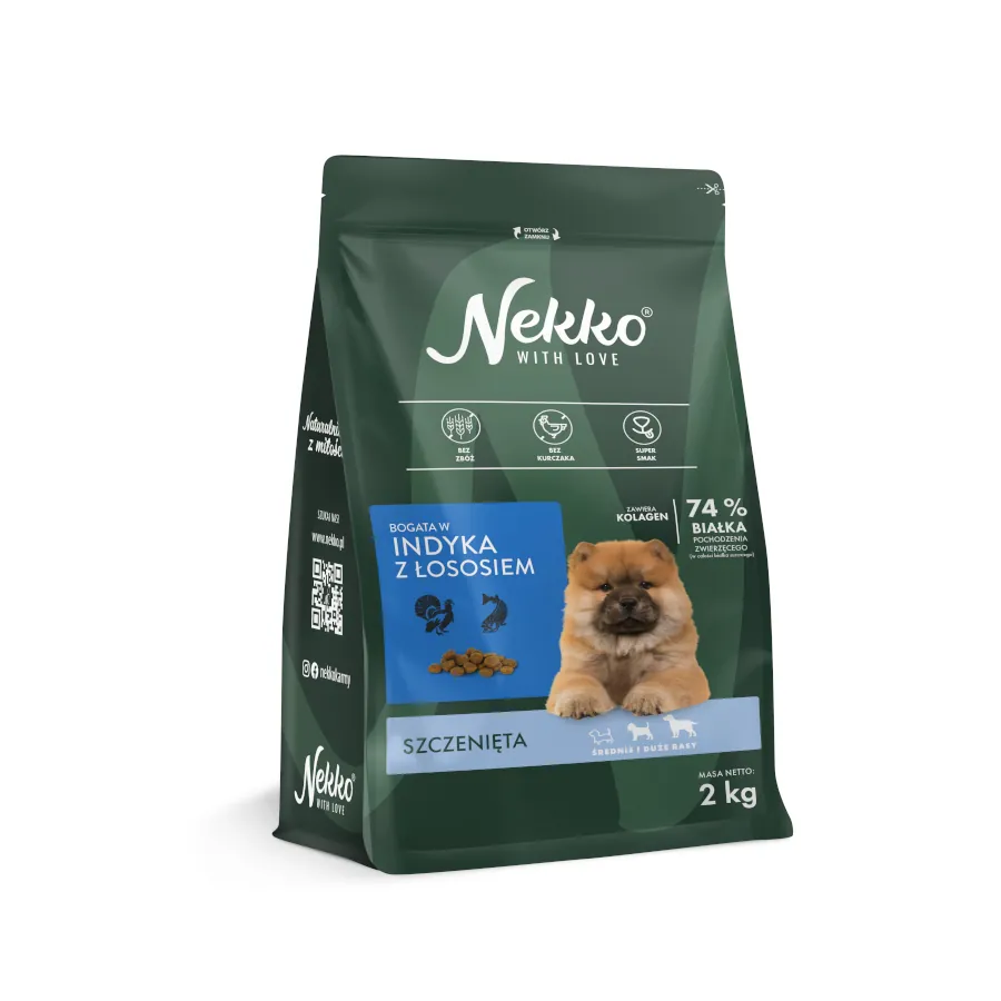 Nekko Puppy indyk łosoś 2kg/9kg - sucha karma dla szczeniąt