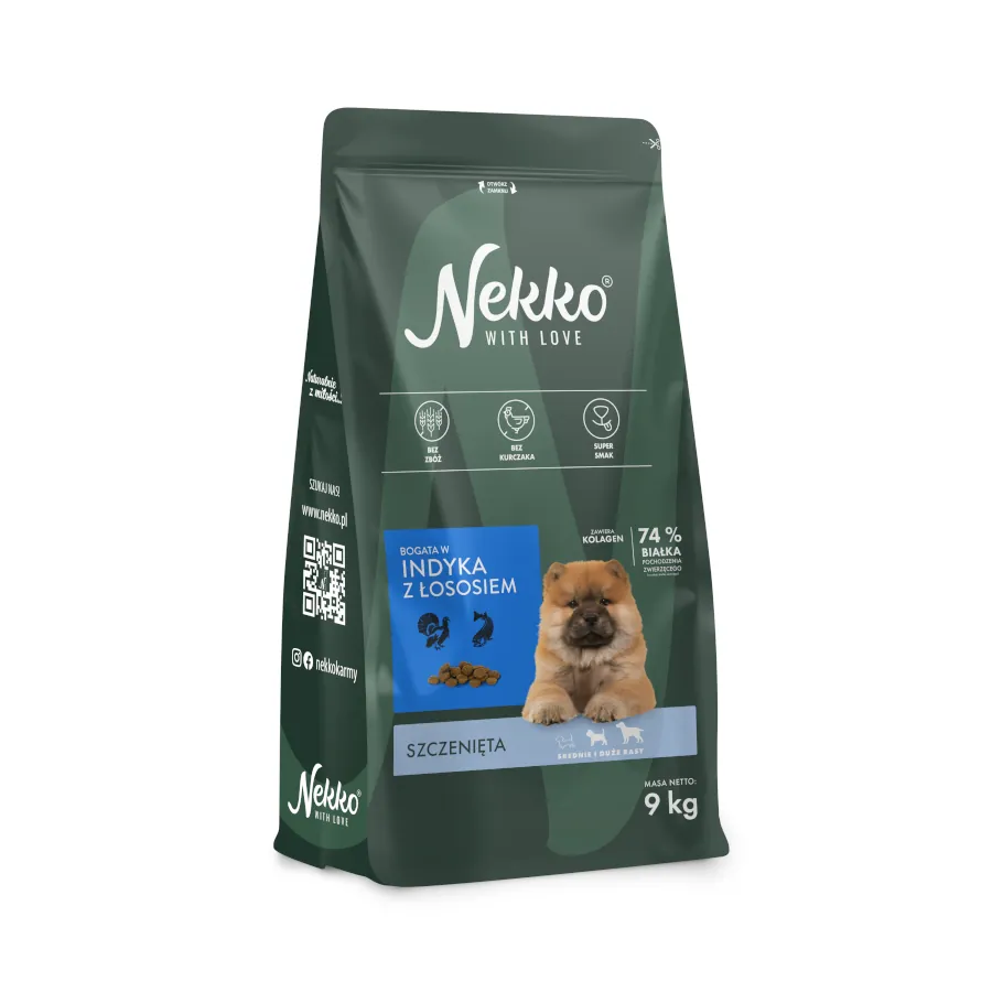 Nekko Puppy indyk łosoś 2kg/9kg - sucha karma dla szczeniąt