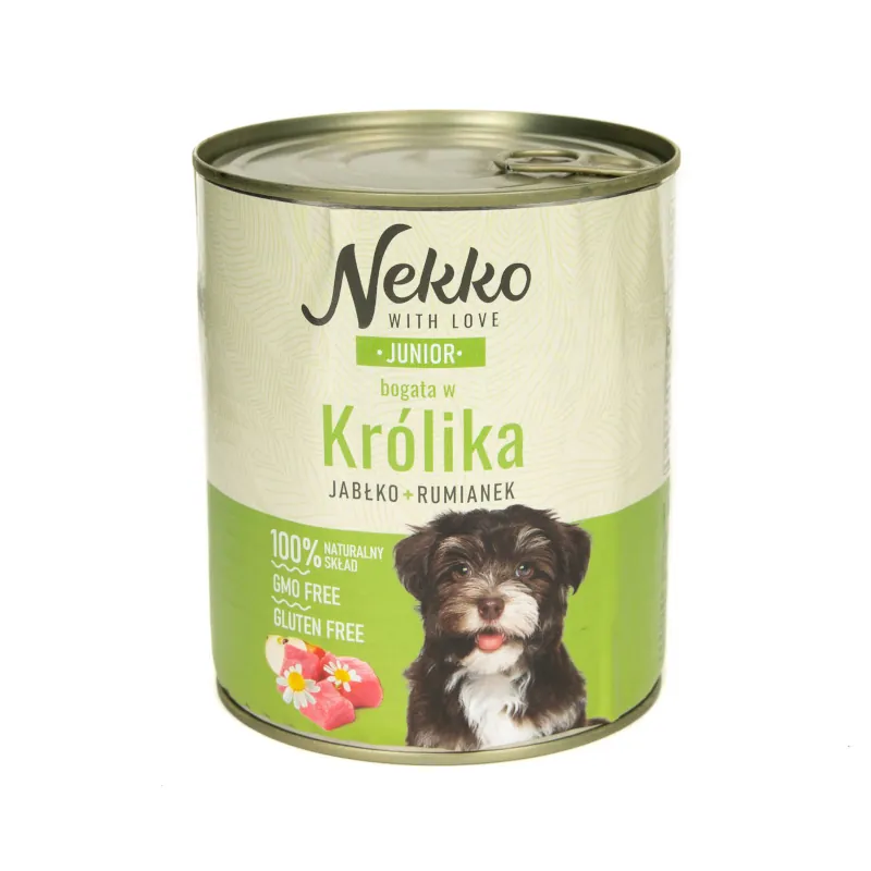 Nekko junior królik puszka 400g/800g - mokra karma dla szczeniąt