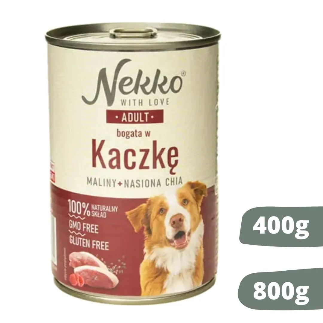 Nekko adult kaczka puszka 400g/800g - mokra karma dla psów
