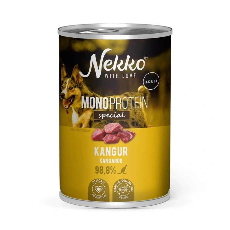 Nekko MONO kangur 400g - mokra karma dla psów dorosłych