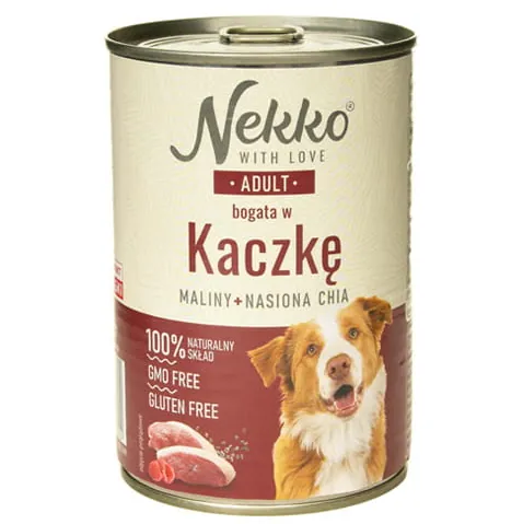 Nekko adult kaczka puszka 400g/800g - mokra karma dla psów