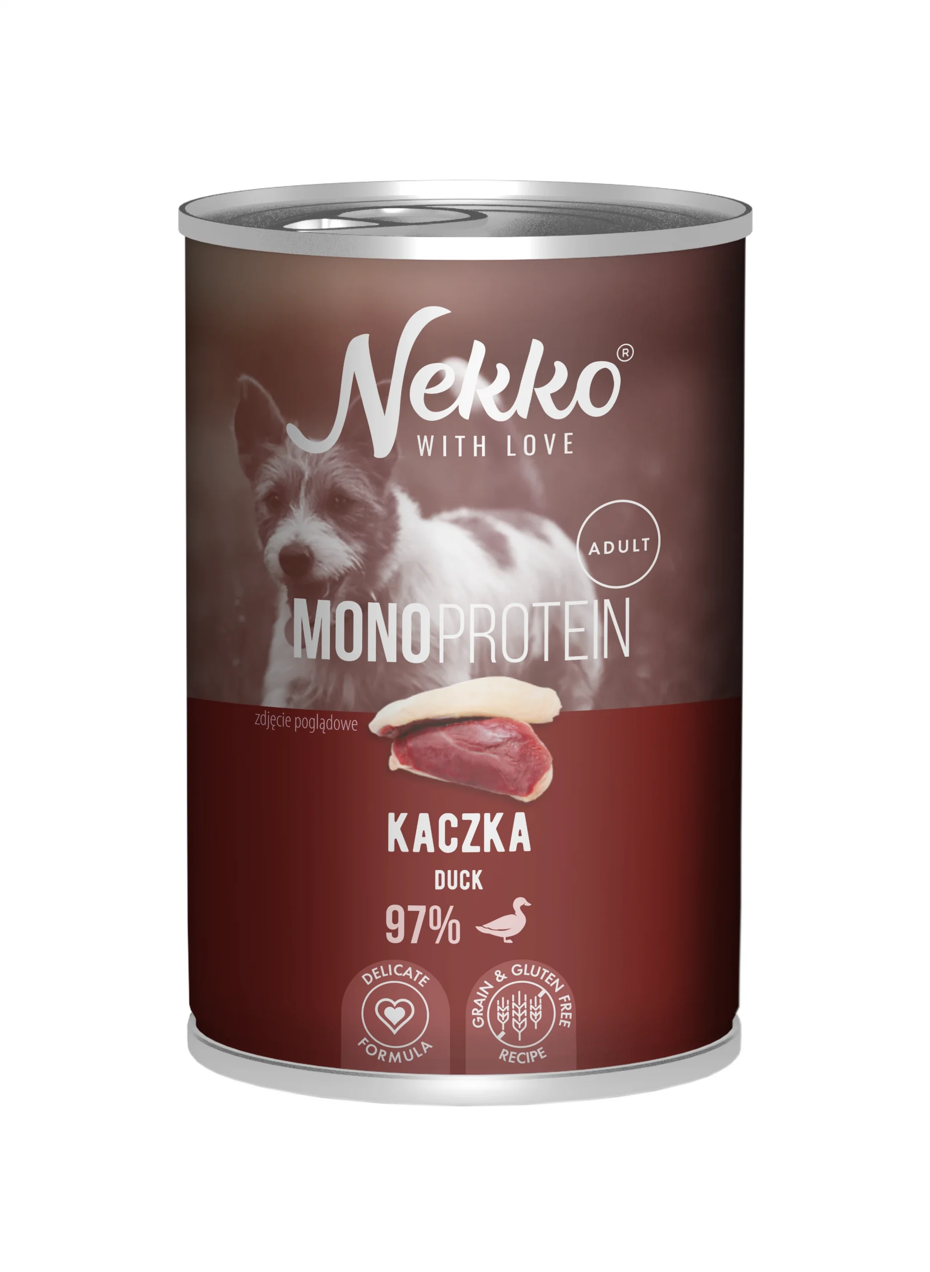 Nekko MONO kaczka 400g - mokra karma dla psów dorosłych