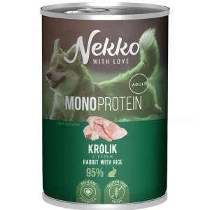 Nekko MONO królik 400g - mokra karma dla psów dorosłych