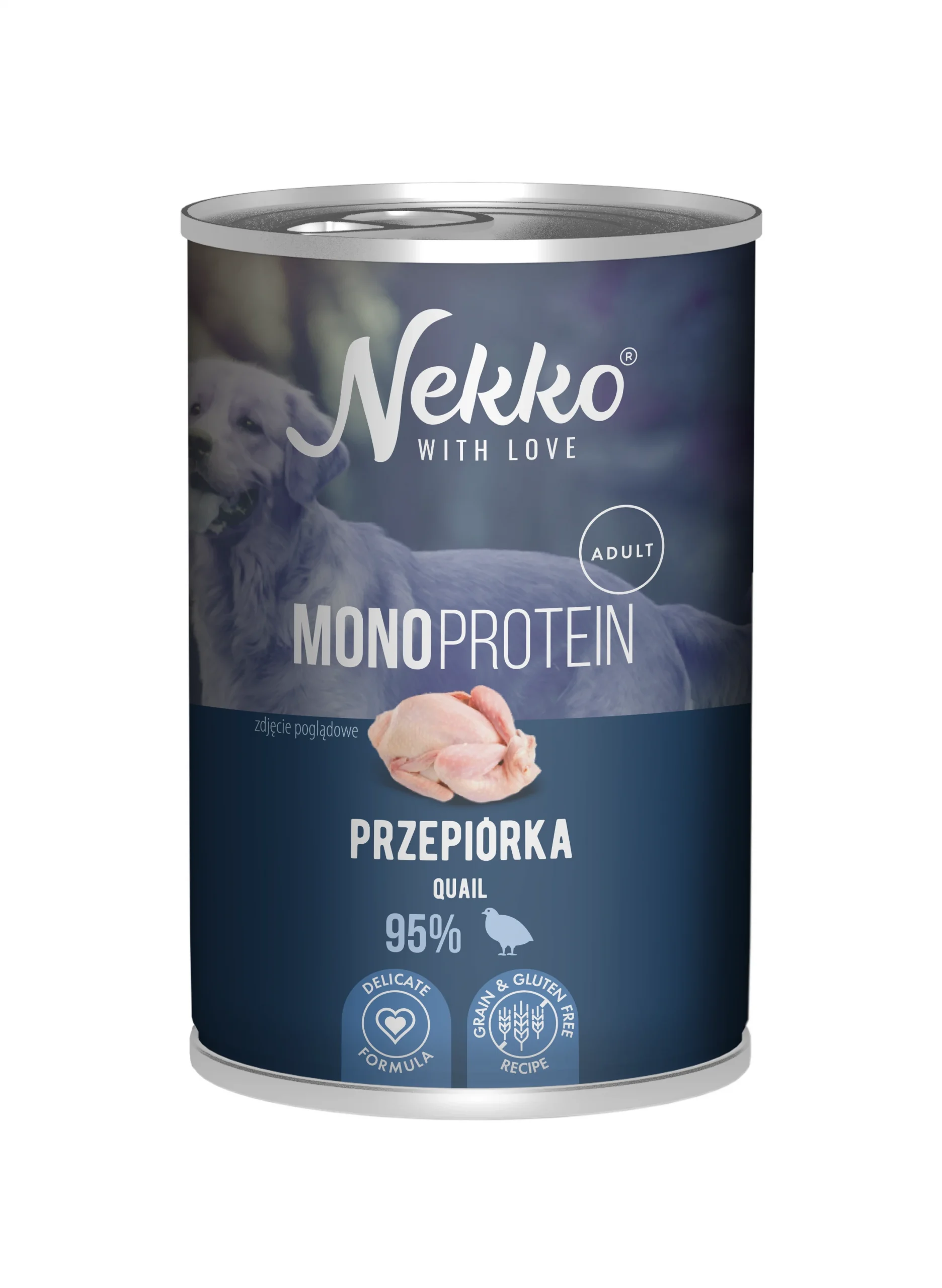 Nekko MONO przepiórka 400g - mokra karma dla psów dorosłych