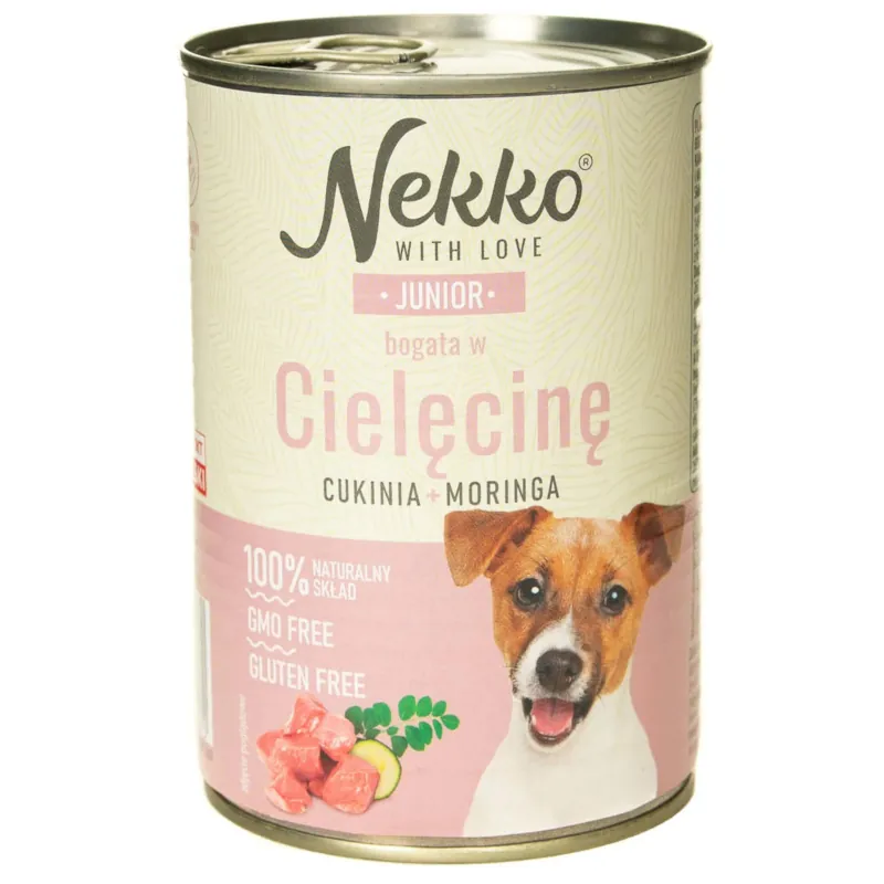 Nekko junior cielęcina puszka 400g/800g - mokra karma dla szczeniąt