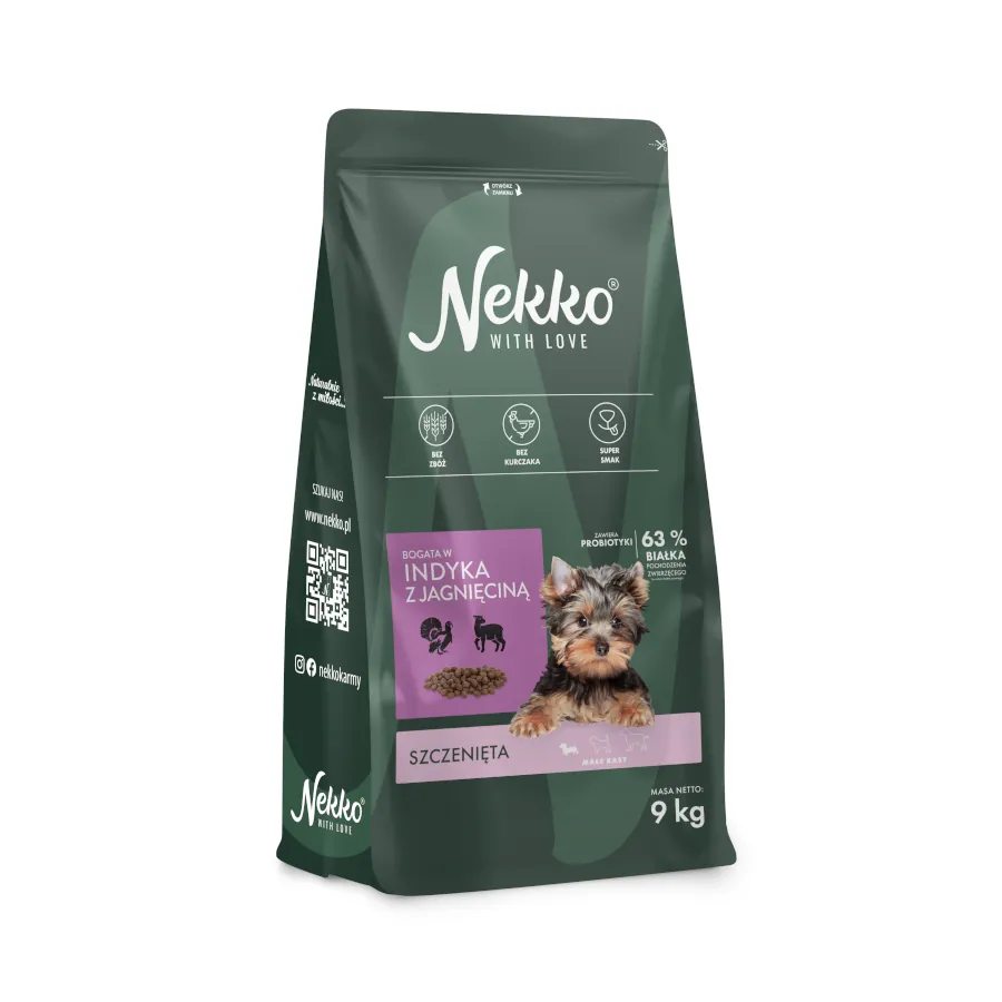 Nekko Puppy MINI indyk jagnięcina 2kg/9kg - sucha karma dla szczeniąt