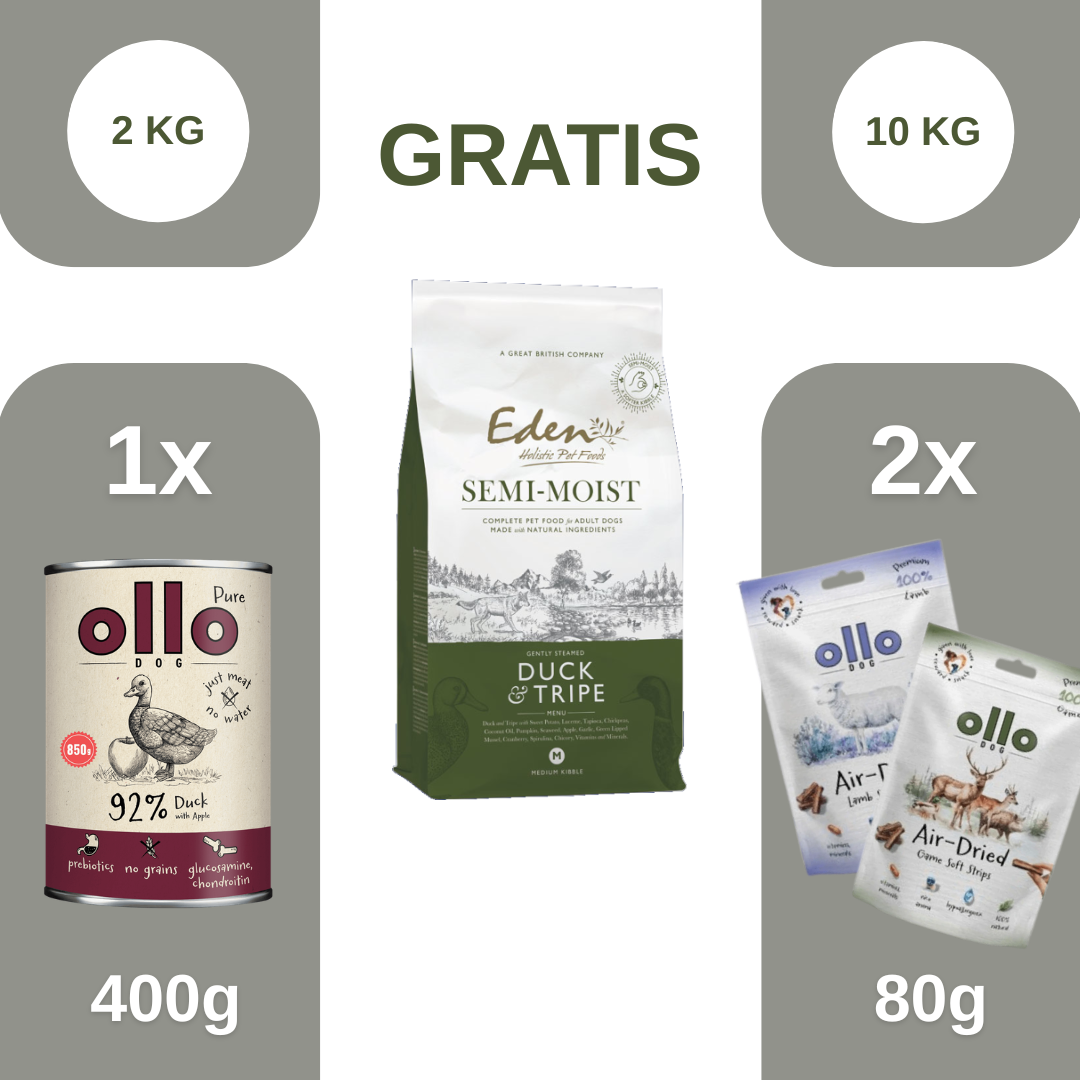 Eden Kaczka & Żołądki 2kg/10kg - półwilgotna karma dla psów