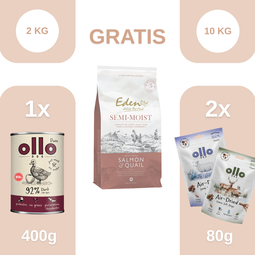 Eden Łosoś i Przepiórka 2kg/10kg - półwilgotna karma dla psów
