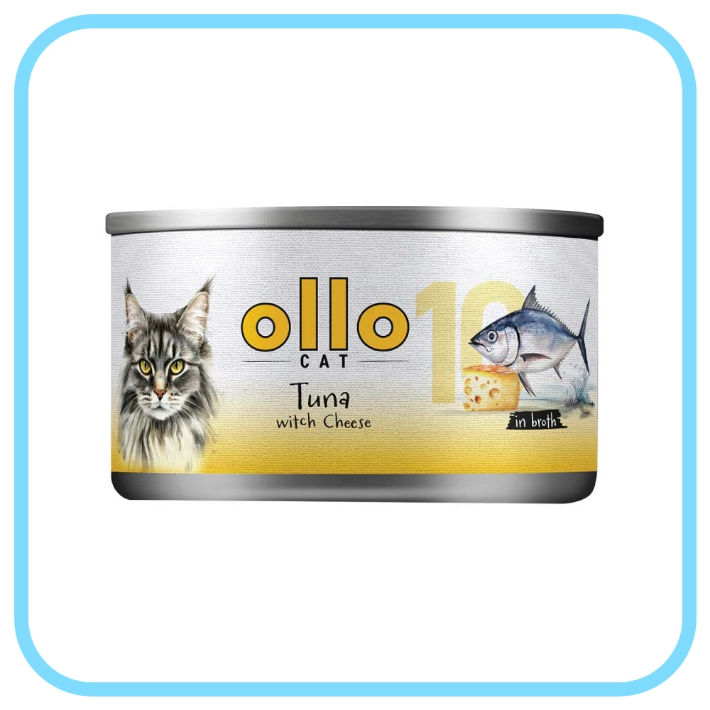 Ollo nr 10 - Tuńczyk Ser - mokra karma w sosie dla kota 70g