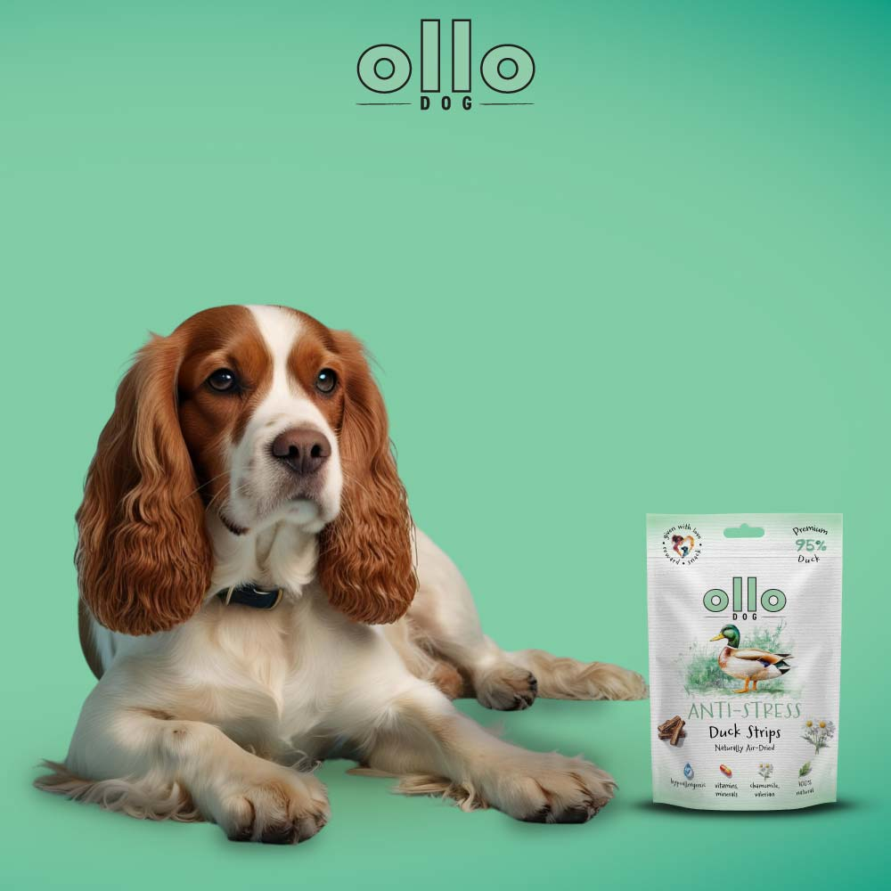 Ollo Air Dried Anti-Stress Strips Kaczka 80g - przysmak dla psów