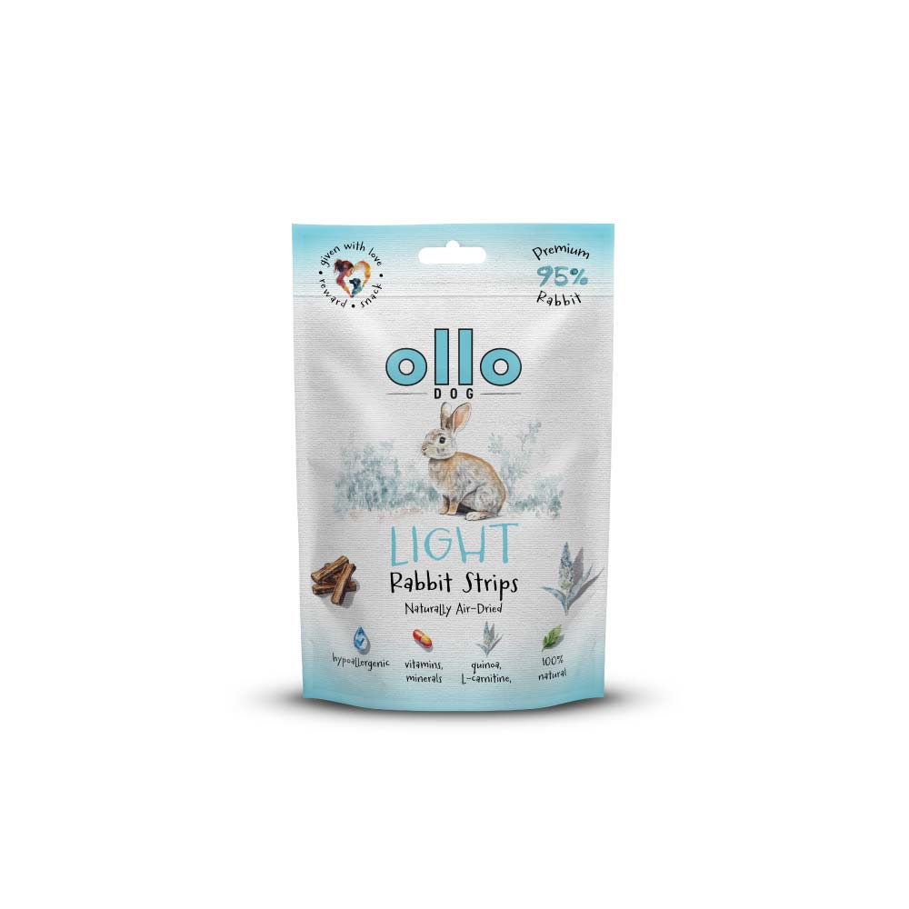 Ollo Air Dried Light Strips Królik 80g - przysmak dla psów
