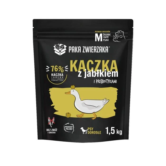 Paka Zwierzaka kaczka z jabłkiem 1,5kg/3kg - sucha karma dla psów