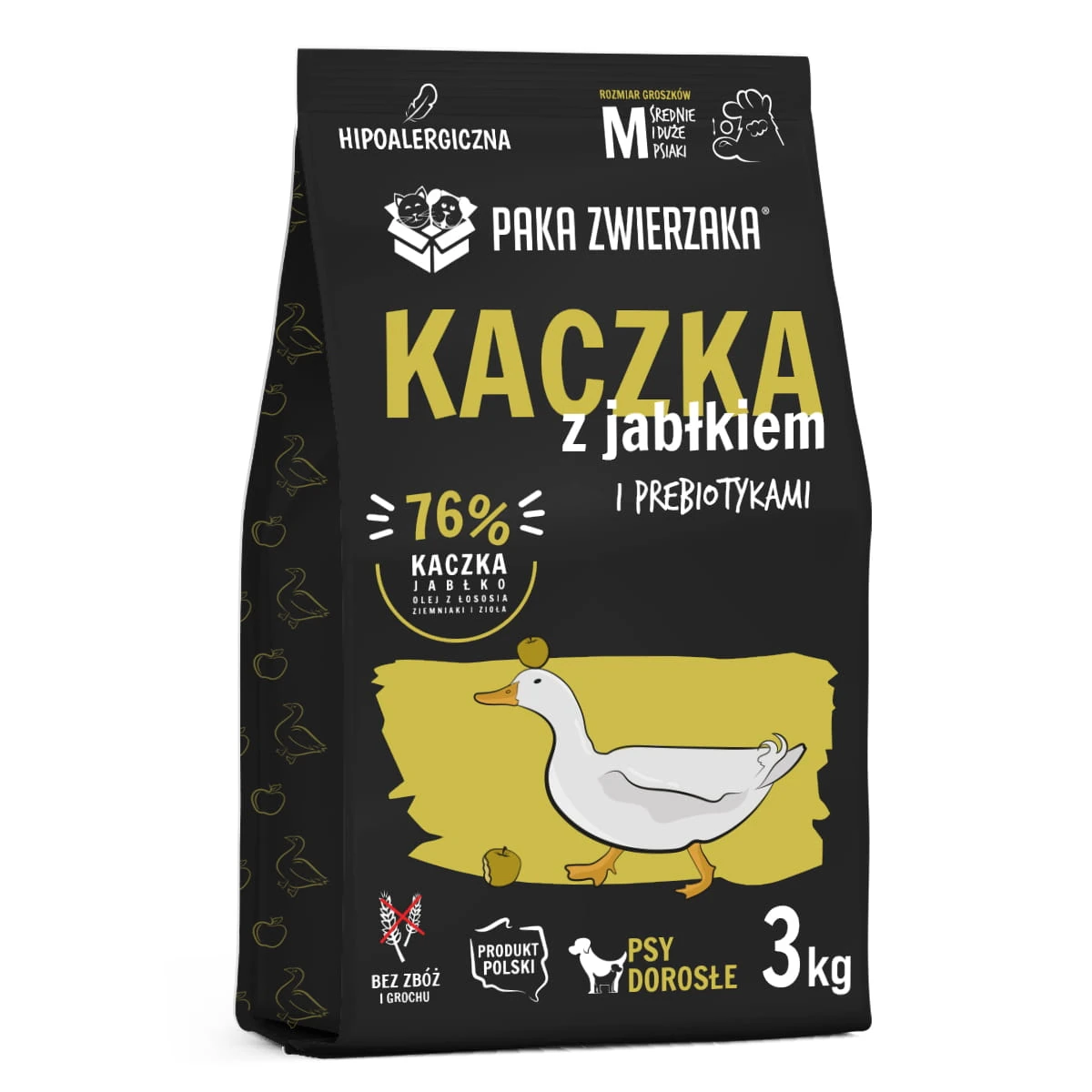 Paka Zwierzaka kaczka z jabłkiem 1,5kg/3kg - sucha karma dla psów