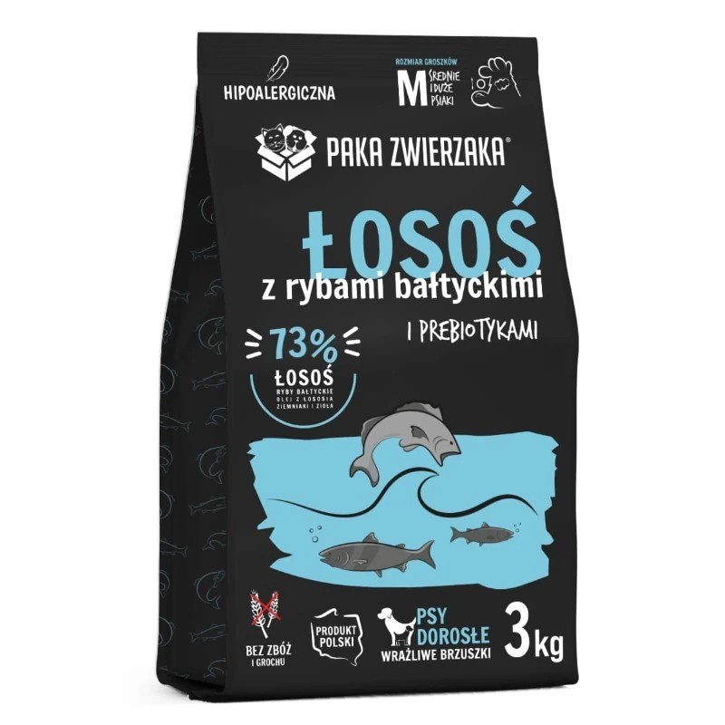 Paka Zwierzaka łosoś z rybami bałtyckimi 1,5kg/3kg- sucha karma dla psów