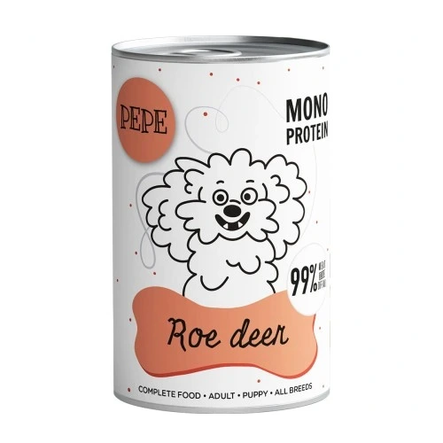 PEPE MONO PROTEIN Sarna 400g/800g - mokra karma dla szczeniąt i dorosłych psów