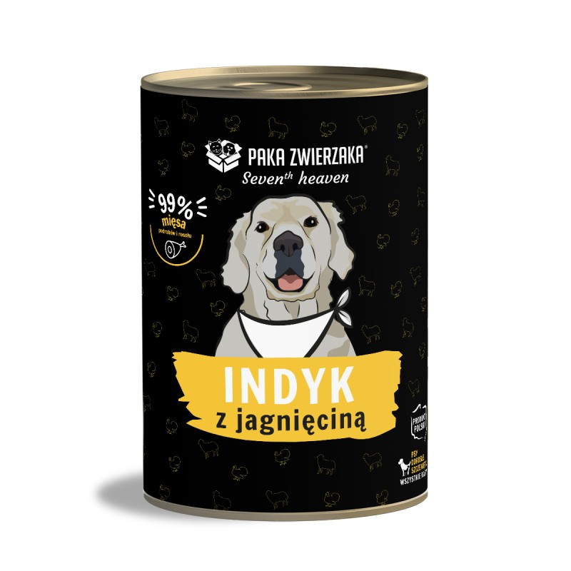 Paka Zwierzaka SH indyk i jagnięcina 400g - mokra karma dla psów