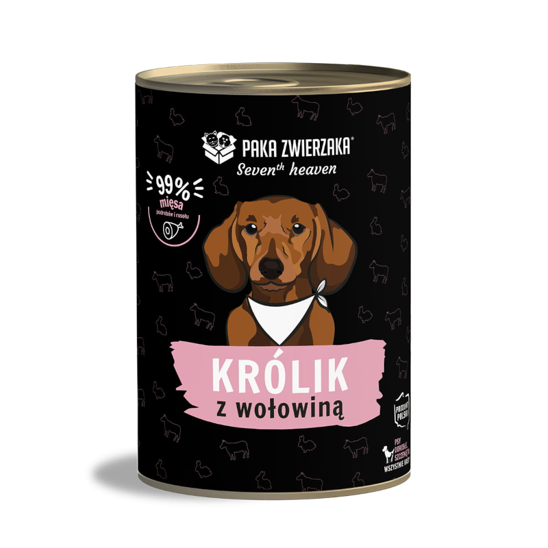 Paka Zwierzaka SH królik i wołowina 400g - mokra karma dla psów