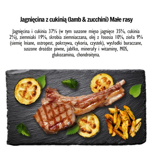 Paka Zwierzaka jagnięcina z cukinią S 1,5kg/3kg - sucha karma dla psów